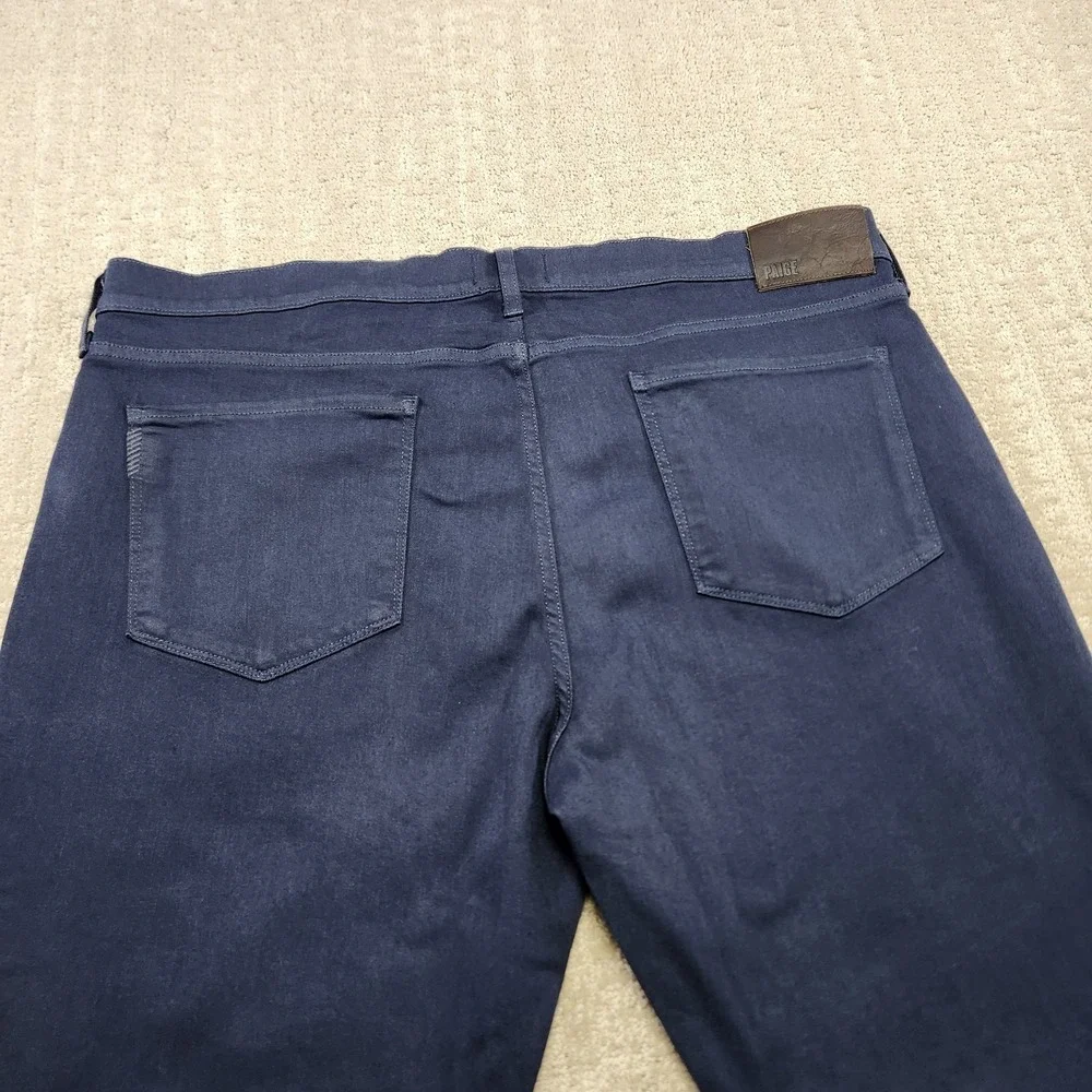 Paige Federal Jeans Men 38x34 Straight Leg Soft Stretch Denim Starless Night USA